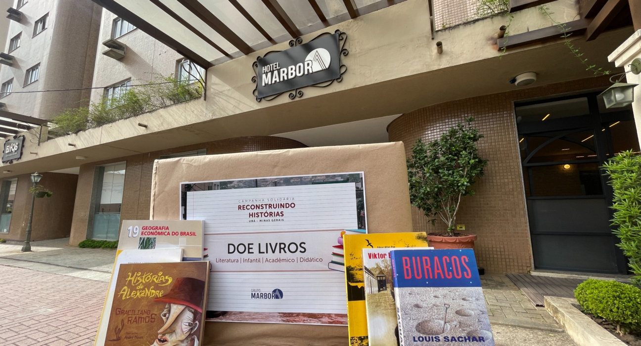 O Grupo Marbor mobiliza Mogi das Cruzes para arrecadar livros e materiais didáticos em prol de Ubá (MG). Doe no Hotel Marbor até 20 de abril e ajude a reconstruir bibliotecas.