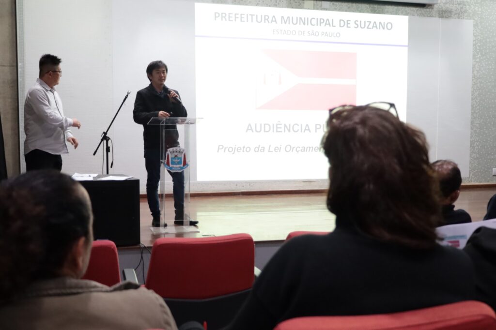 Prefeitura de Suzano realiza audiência pública da LOA 2027 na segunda-feira (17). Saiba como participar da definição do orçamento municipal.