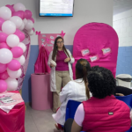Unidade móvel de saúde leva atendimento e prevenção ao Jogo Rosa do Mogi Basquete nesta segunda-feira (26/10)